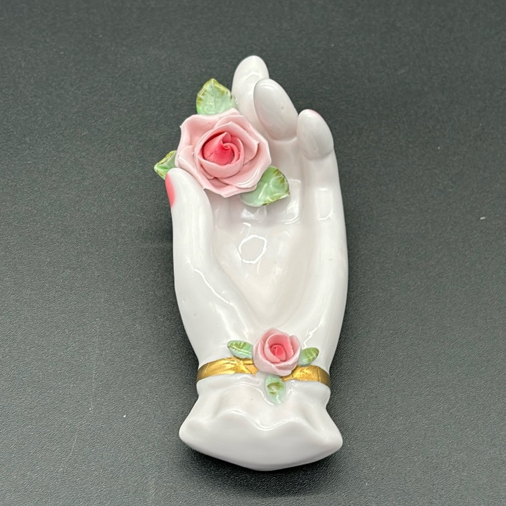 Vintage Lefton China Hand Painted Porcelain Hand